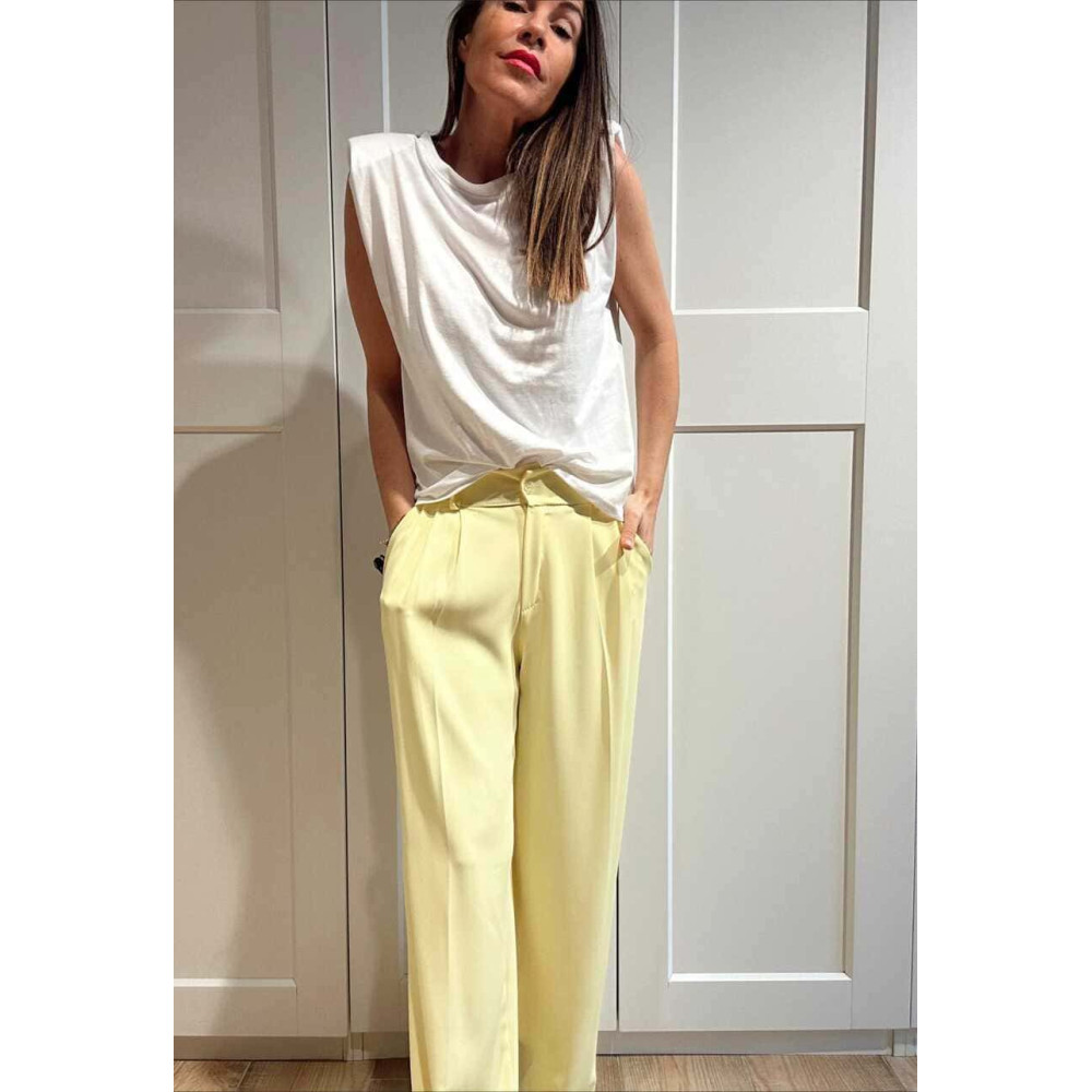 Pantalón Tailoring con Pinzas JAYCE Amarillo HEVE