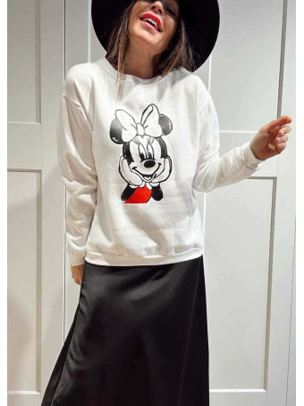 Sudadera Algodón MINNIE MOOD Blanco HEVE