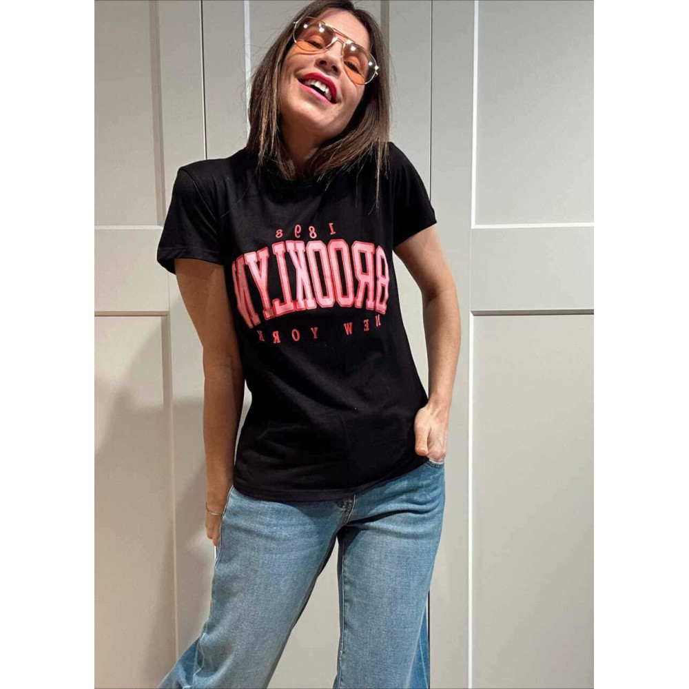 Camiseta Algodón BROOKLYN 1898 Negro HEVE