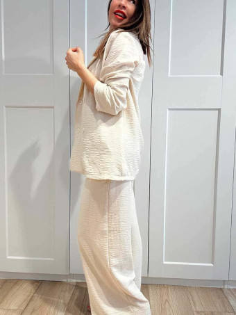 Conjunto Blazer y Pantalón VESKA Beige HEVE