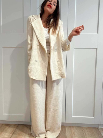 Conjunto Blazer y Pantalón VESKA Beige HEVE