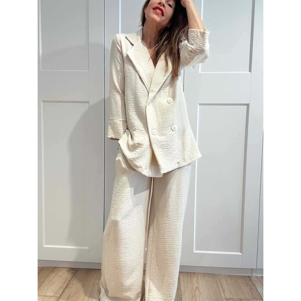 Conjunto Blazer y Pantalón VESKA Beige HEVE