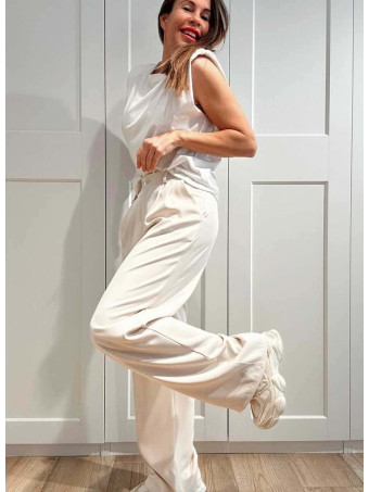 Pantalón Tailoring con Pinzas JAYCE Beige HEVE