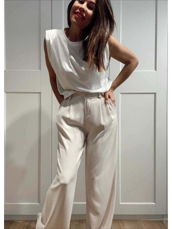 Pantalón Tailoring con Pinzas JAYCE Beige HEVE