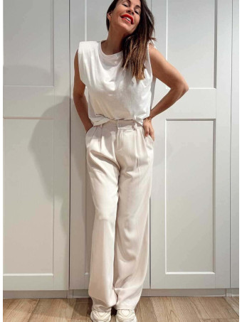 Pantalón Tailoring con Pinzas JAYCE Beige HEVE