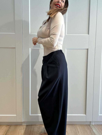 Pantalón Balloon Efecto Cruzado ZAVELLE Marino HEVE