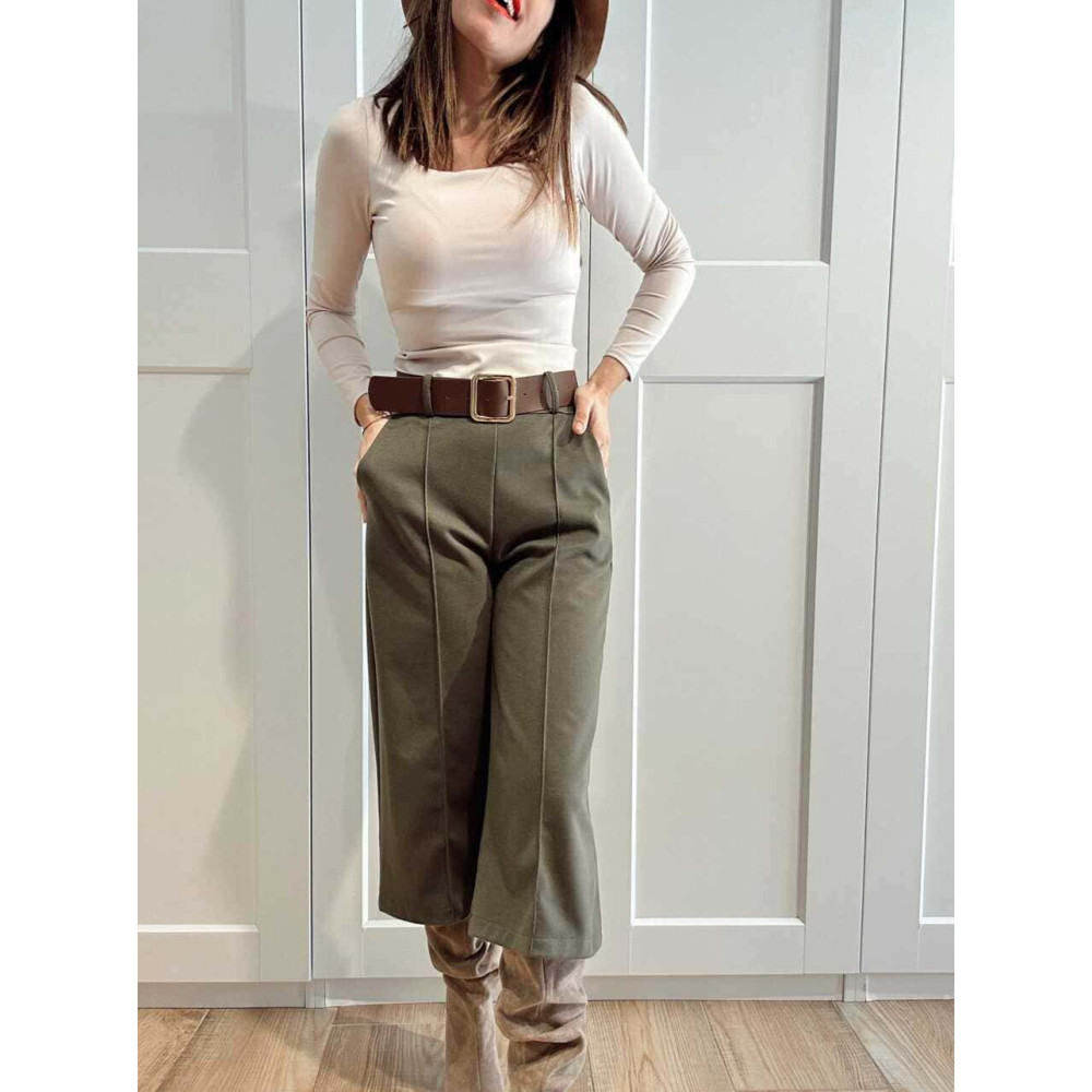Pantalón Culotte con Cinturón LYMAN Verde Militar HEVE