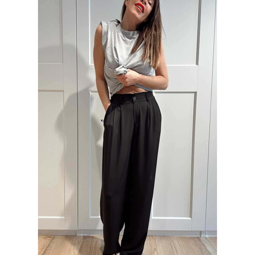 Pantalón Tailoring con Pinzas JAYCE Negro HEVE