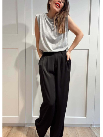 Pantalón Tailoring con Pinzas JAYCE Negro HEVE