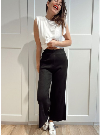 Pantalón Punto Franja Lateral TRAPSY Negro HEVE