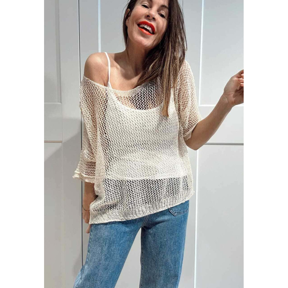 Conjunto Punto Calado NAYMA Beige HEVE