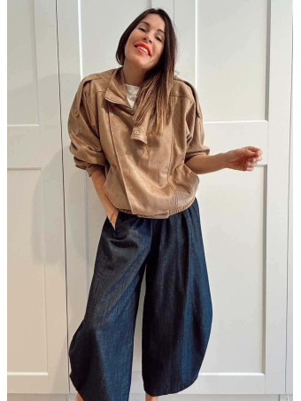 Cazadora Retro Efecto Ante WHISPA Taupe HEVE