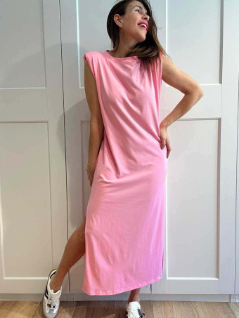 Vestido Básico Hombreras VARSOVIE Rosa HEVE