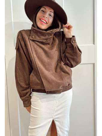 Cazadora Retro Efecto Ante WHISPA Marrón HEVE