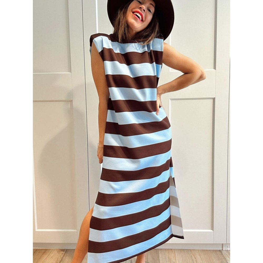 Vestido Rayas Soft Touch DALYNNE Celeste HEVE