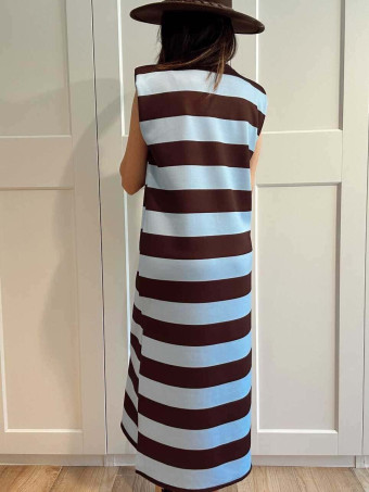 Vestido Rayas Soft Touch DALYNNE Celeste HEVE