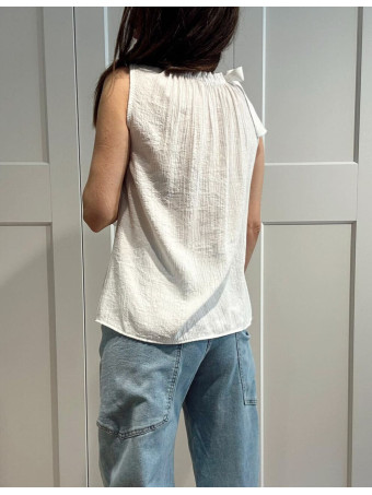 Cuerpo Crepado con Lazada TIREVA Blanco HEVE