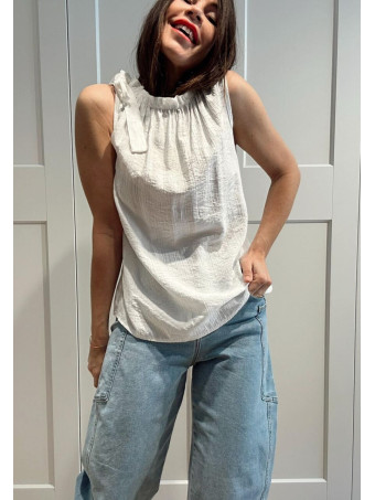 Cuerpo Crepado con Lazada TIREVA Blanco HEVE