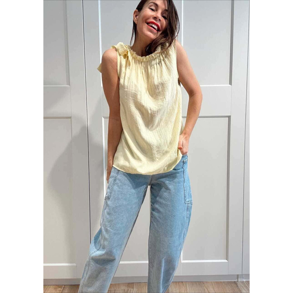 Cuerpo Crepado con Lazada TIREVA Amarillo HEVE