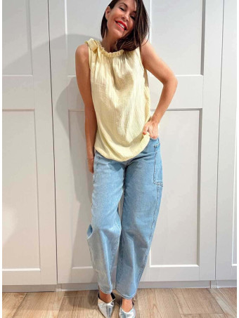 Cuerpo Crepado con Lazada TIREVA Amarillo HEVE