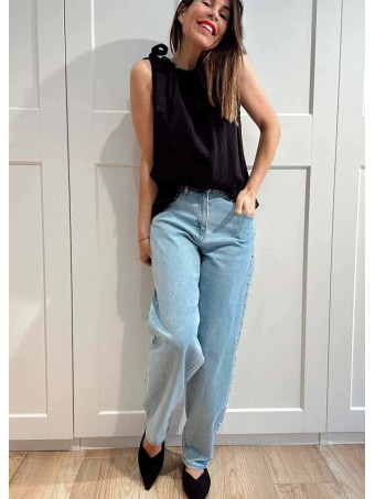 Cuerpo Crepado con Lazada TIREVA Negro HEVE