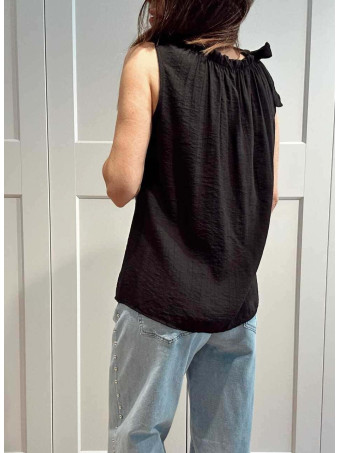 Cuerpo Crepado con Lazada TIREVA Negro HEVE