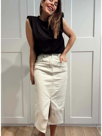 Falda Vaquera Midi HAELYN Crudo HEVE