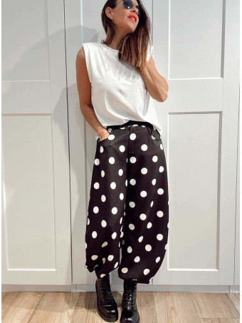 Pantalón Balloon Lunares MOONELLE Negro HEVE