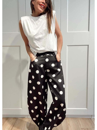 Pantalón Balloon Lunares MOONELLE Negro HEVE