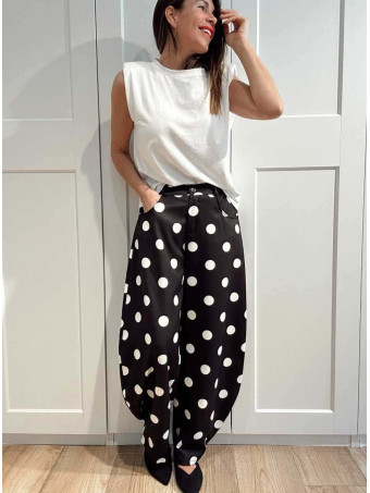 Pantalón Balloon Lunares MOONELLE Negro HEVE