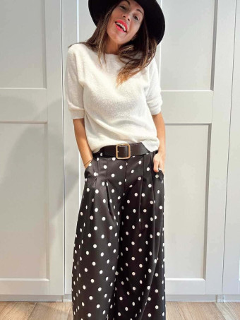 Pantalón Palazzo Lunares DOTTINGHAM Negro HEVE