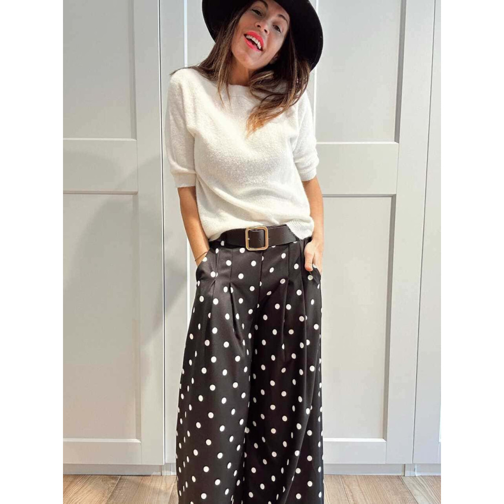 Pantalón Palazzo Lunares DOTTINGHAM Negro HEVE