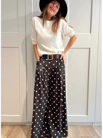 Pantalón Palazzo Lunares DOTTINGHAM Negro HEVE