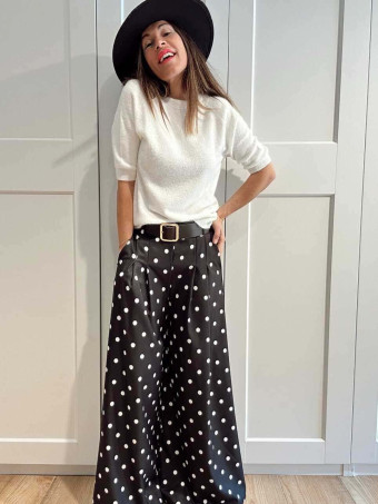 Pantalón Palazzo Lunares DOTTINGHAM Negro HEVE