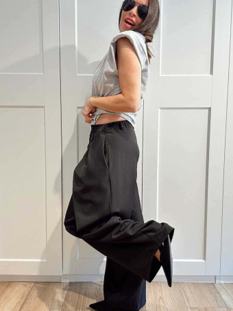 Pantalón Balloon Doble Botón RINLEY Negro HEVE