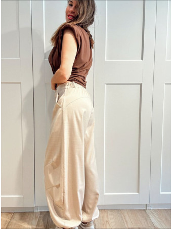 Pantalón Jogger Balloon NIMBLE Beige HEVE