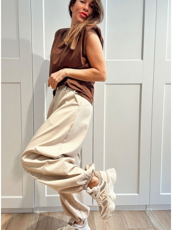 Pantalón Jogger Balloon NIMBLE Beige HEVE