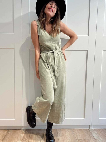 Mono Cropped con Cinturón KYLKYCE Khaki HEVE