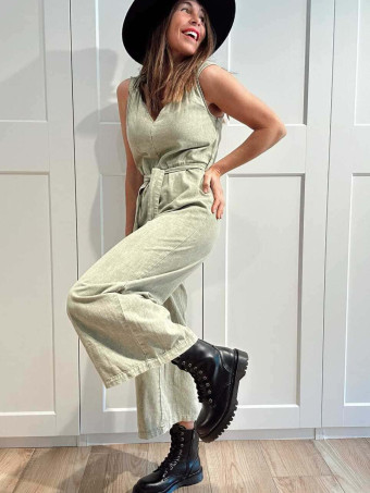 Mono Cropped con Cinturón KYLKYCE Khaki HEVE