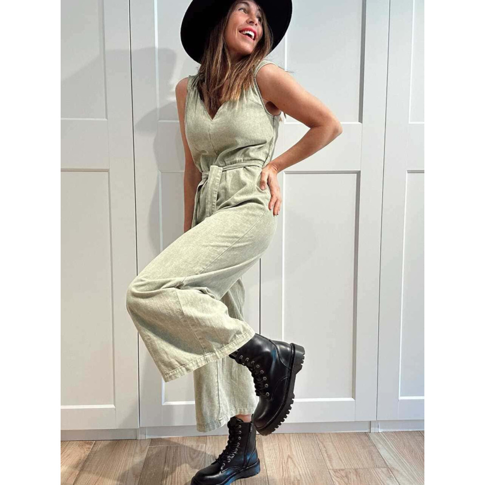 Mono Cropped con Cinturón KYLKYCE Khaki HEVE