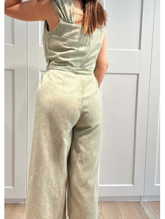 Mono Cropped con Cinturón KYLKYCE Khaki HEVE