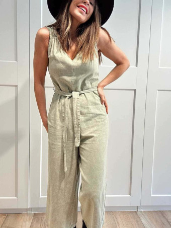 Mono Cropped con Cinturón KYLKYCE Khaki HEVE