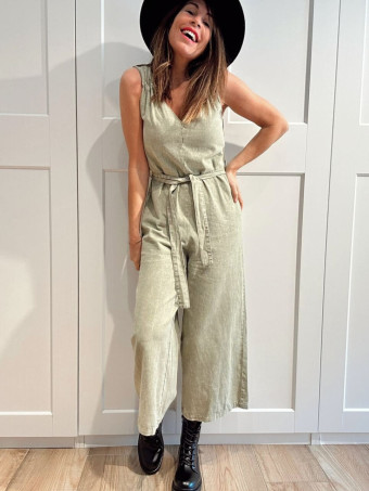 Mono Cropped con Cinturón KYLKYCE Khaki HEVE