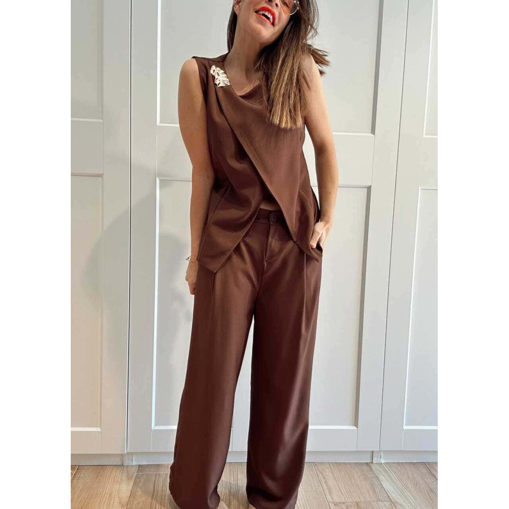 Conjunto Cuerpo y Pantalón NAYUME Marrón HEVE