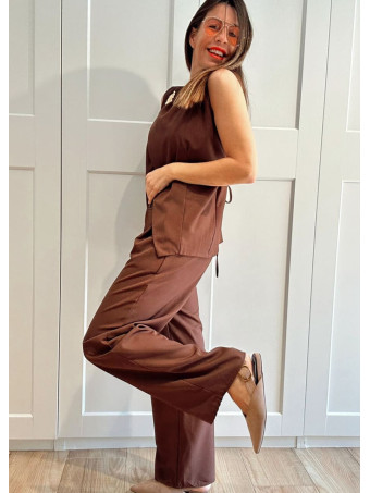 Conjunto Cuerpo y Pantalón NAYUME Marrón HEVE