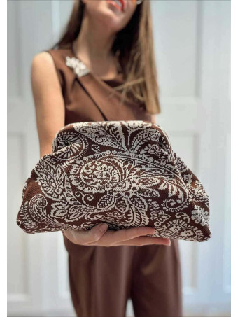 Bolso Lona Frame Bag Paisley Marrón HEVE