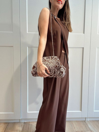 Bolso Lona Frame Bag Paisley Marrón HEVE