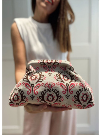 Bolso Lona Frame Bag Paisley Rosa/Marrón HEVE