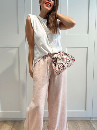 Bolso Lona Frame Bag Paisley Rosa/Marrón HEVE