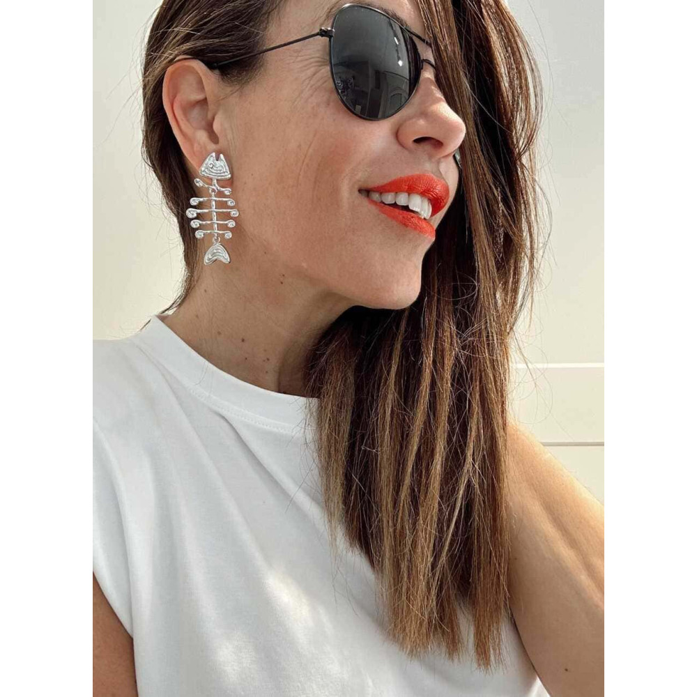 Pendientes Dancers Raspa SWAILA Plata HEVE